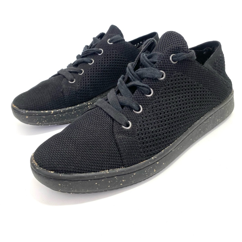 Eileen Fisher Women’s Sneakers Sz 10 Black Textile Lace Up Low Top Comfort Shoes